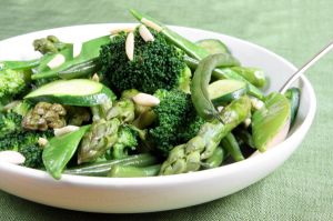 Health life - green vegetables with almonds.jpg